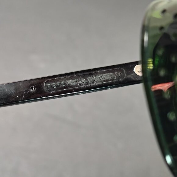 VINTAGE Fiber Metal Welding Safety Glasses Chester PA Green Glass Retractable - Picture 6 of 9